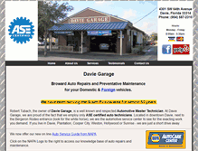 Tablet Screenshot of daviegarage.com